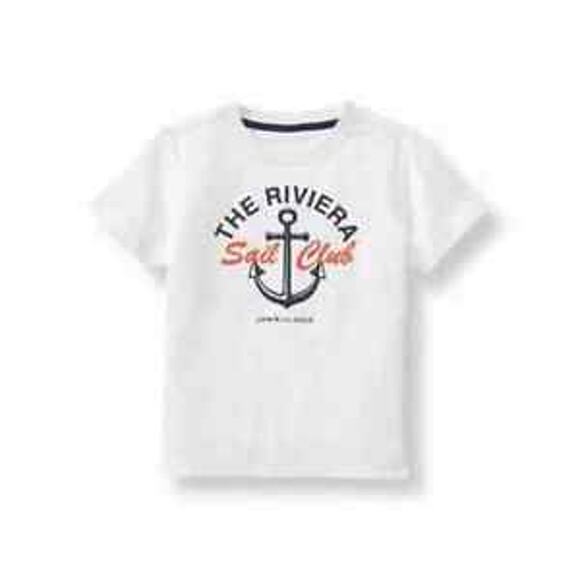 Janie & Jack Boys Tee Size 6-12 Mo The Riviera Sail Club Sundeck Splash Anchor - Picture 1 of 7